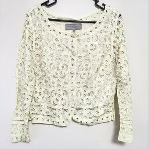 Double D Ranch Cream Lace Button Down Shirt